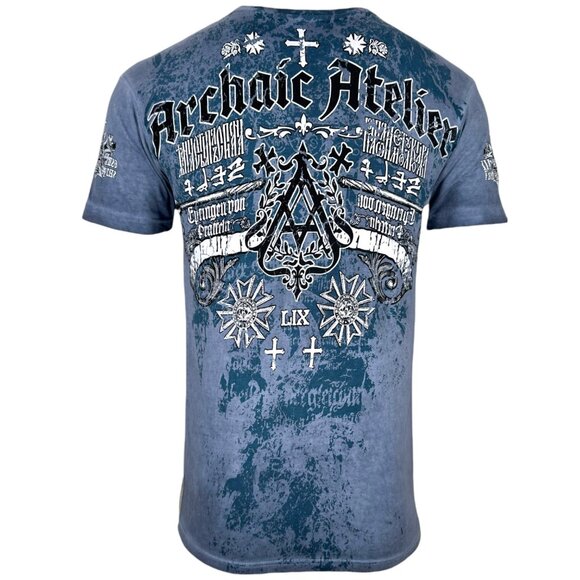 Archaic by Affliction Men's T-Shirt Base Biker MMA Y2K - Picture 3 of 9